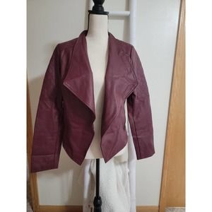 Jack by BB Dakota Red Pleather Jacket Sz M
